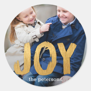 Holiday Joy Photo Holiday Sticker/ Envelope Seal