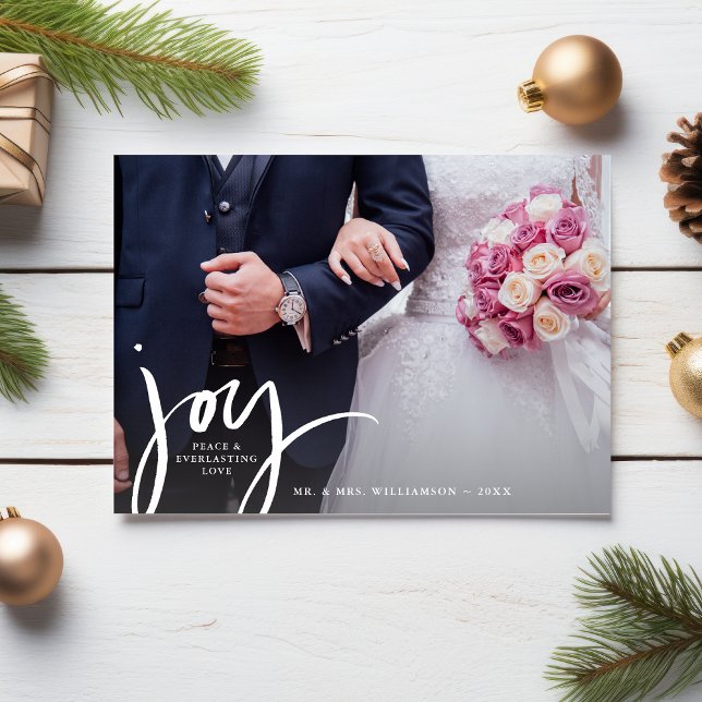Holiday Joy Wedding Photo Collage and Thank You (Creator Uploaded)