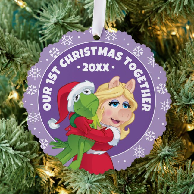 Holiday Kermit and Miss Piggy Ornament Card (Insitu (Tree))
