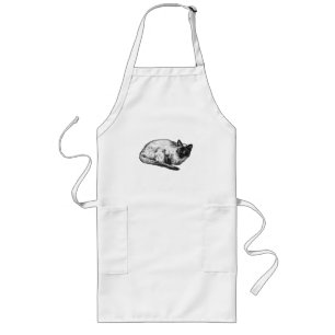 Holiday kitchen in halftone long apron
