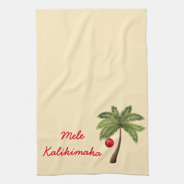Holiday Kitchen Towel-Mele Kalikimaka Kitchen Towel (Vertical)