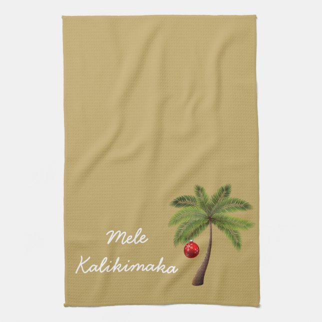 Holiday Kitchen Towel-Mele Kalikimaka Towel (Vertical)