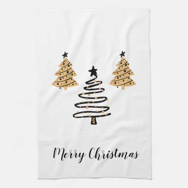 Holiday Kitchen Towel-Trees Kitchen Towel (Vertical)