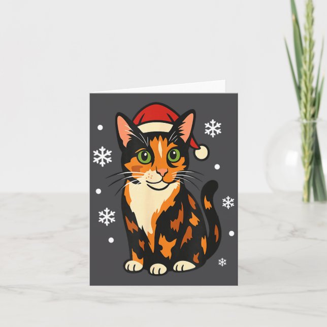 Holiday Kitten Cute Christmas Cat Design Uni  Card (Front)