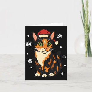 Holiday Kitten Cute Christmas Cat Design Uni Long  Card