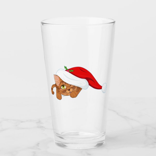 Holiday Kitten Glass (Front)