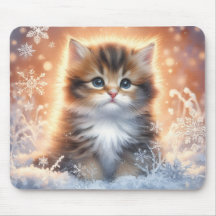Holiday Kitten Mouse Pad