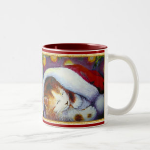 Holiday Kitty Two-Tone Coffee Mug