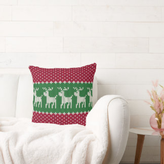 Holiday Knit No. 01 Throw Pillow