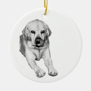 Holiday Lab in soft tone Ceramic Ornament