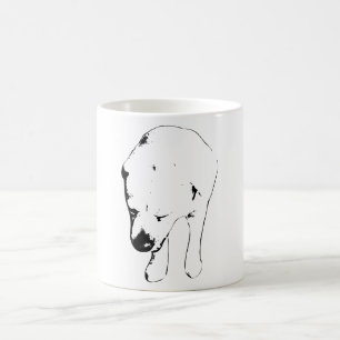 Holiday Labrador Head-Down Line Study Coffee Mug