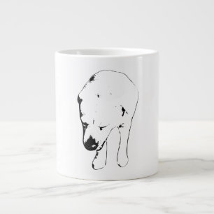 Holiday Labrador Head-Down Line Study Large Coffee Mug