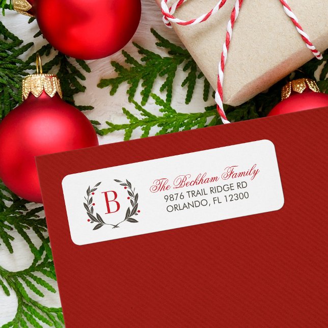 Holiday Laurel Wreath Monogram (Creator Uploaded)