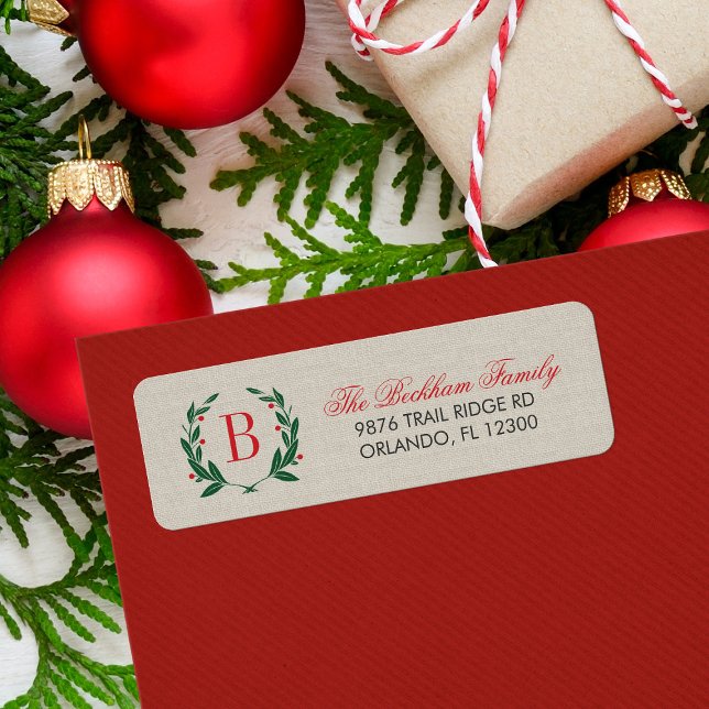 Holiday Laurel Wreath Monogram (Creator Uploaded)