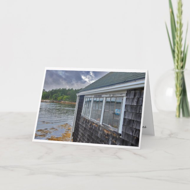 Holiday Ledges Boathouse Greeting Card (Front)