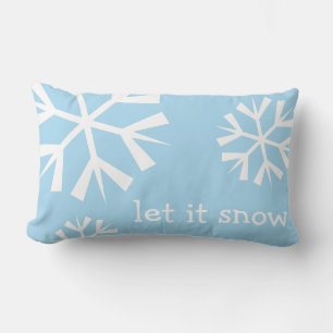 Holiday Let it Snow Snowflake Pillow