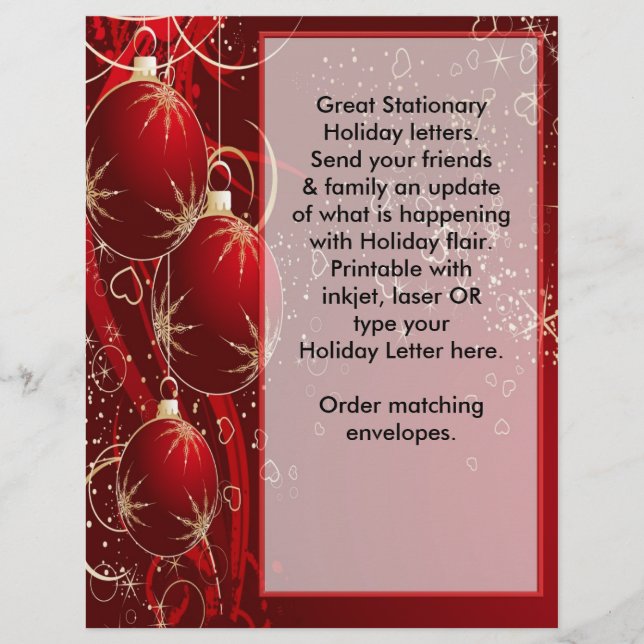 Holiday Letter Christmas to friends & family (Front)