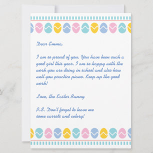 Holiday Letter from the Easter Bunny Card