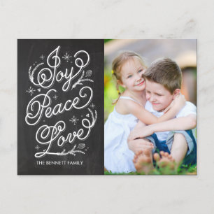 Holiday Lettering Holiday Photo Card Postcard