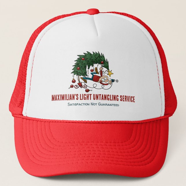 Holiday Light Fiasco Funny Christmas Decoration Trucker Hat (Front)