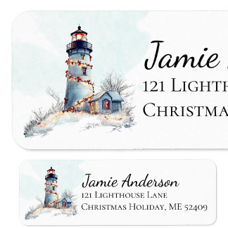 Holiday Lighthouse Christmas Return Adresse