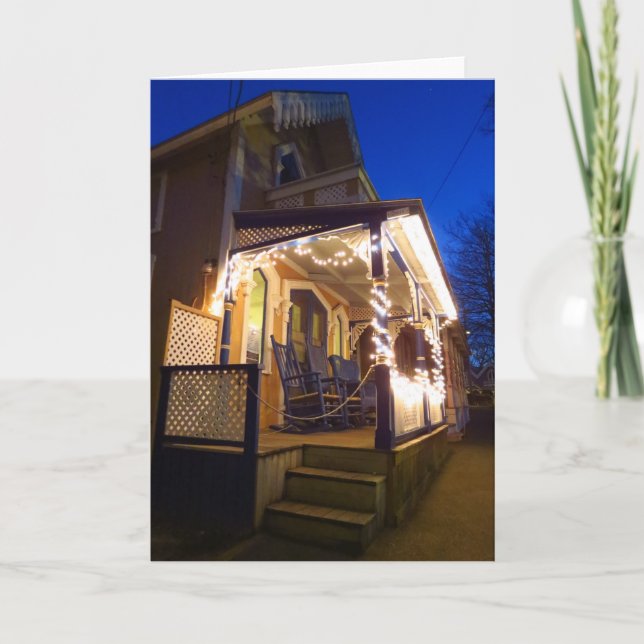 Holiday Lights and Rockers - Martha's Vineyard Card (Front)