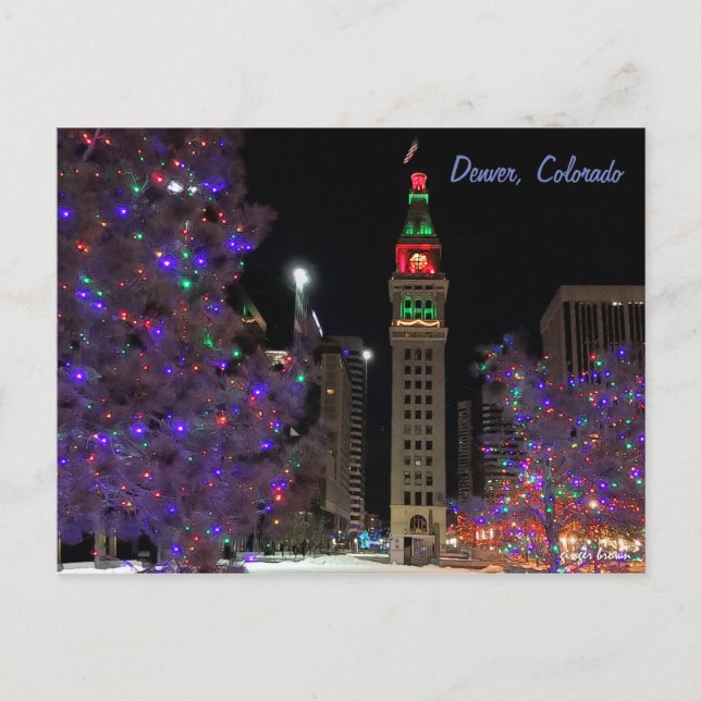 Holiday Lights, Daniels & Fisher Tower (Front)