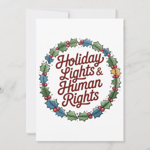 Holiday Lights Human Rights Christmas Activist Invitation