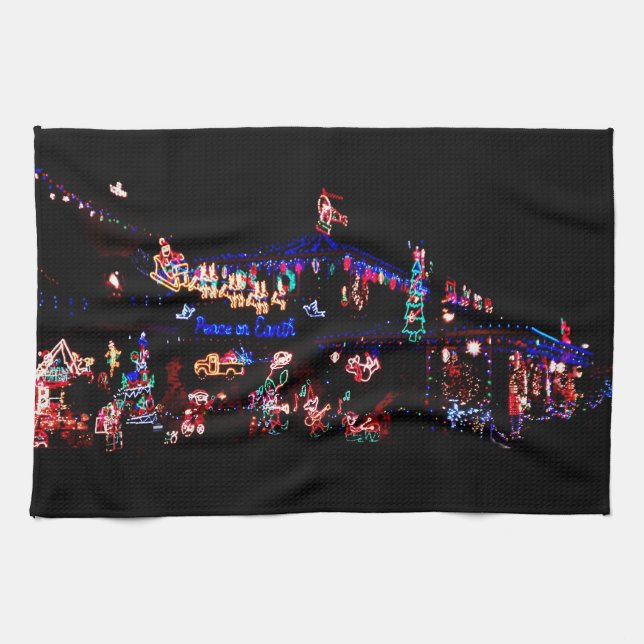 Holiday Lights Kitchen Towel (Horizontal)