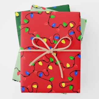 Holiday Lights Wrapping Paper Sheets (3)