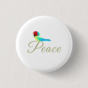 Holiday Little Bird Messenger of Peace 1 Inch Round Button
