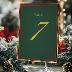 Holiday Luxe Christmas Table Number Card