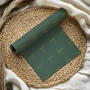Holiday Luxe Christmas Wrapping Paper Green