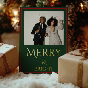 Holiday Luxe Elegant Modern Holiday Photo Card