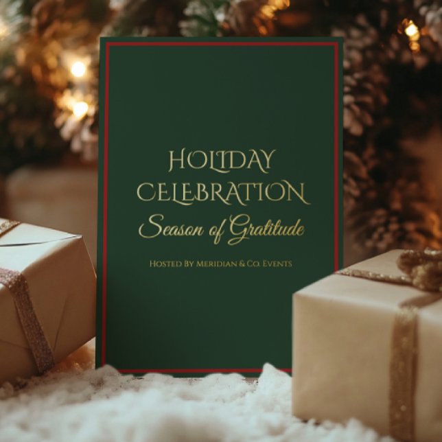 Holiday Luxe Foil Invitation Luxury Business Card (Creator Uploaded)