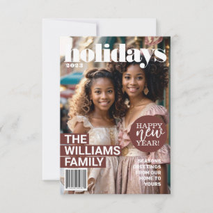 Holiday Magazine Themed Christmas Card