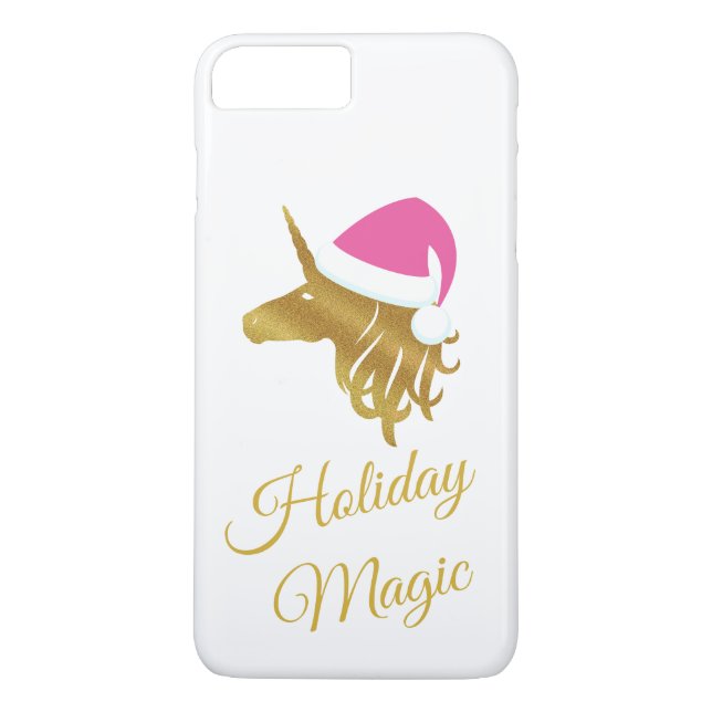 Holiday Magic Gold Unicorn Case-Mate iPhone Case (Back)