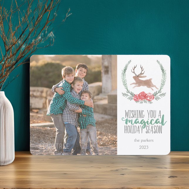 Holiday Magic | Woodland Jackalope Photo Cards (Creator Uploaded)