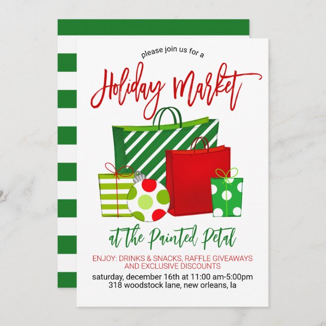 Holiday Market Invitation (Front/Back)