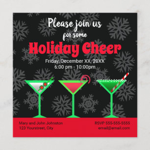 Holiday Martini Cocktail Party Invitation