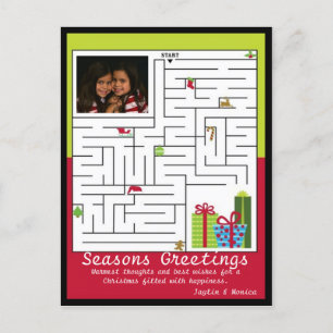 Holiday Maze Greeting Card