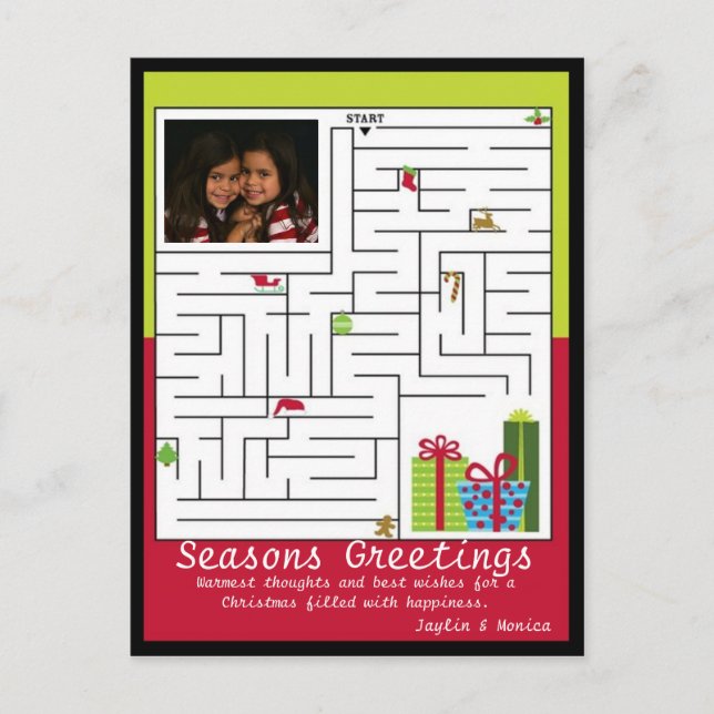 Holiday Maze Greeting Card (Front)