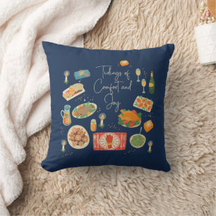 Holiday Meal Tidings Of Comfort & Joy Christmas Throw Pillow