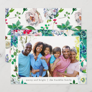 Holiday Merry and Bright Christmas Floral Photo