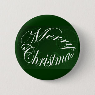 Holiday Merry Christmas Matching Green Items 2 Inch Round Button
