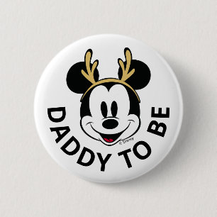 Holiday Mickey and Friends Baby Shower 2 Inch Round Button