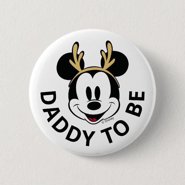 Holiday Mickey and Friends Baby Shower 2 Inch Round Button (Front)