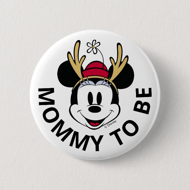 Holiday Mickey and Friends Baby Shower 2 Inch Round Button (Front)