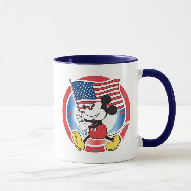 Holiday Mickey | Flag with Circle Mug (Right)