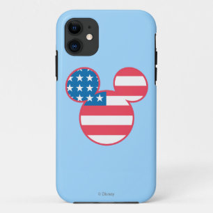 Holiday Mickey   Mouse Head Flag Icon iPhone 11 Case